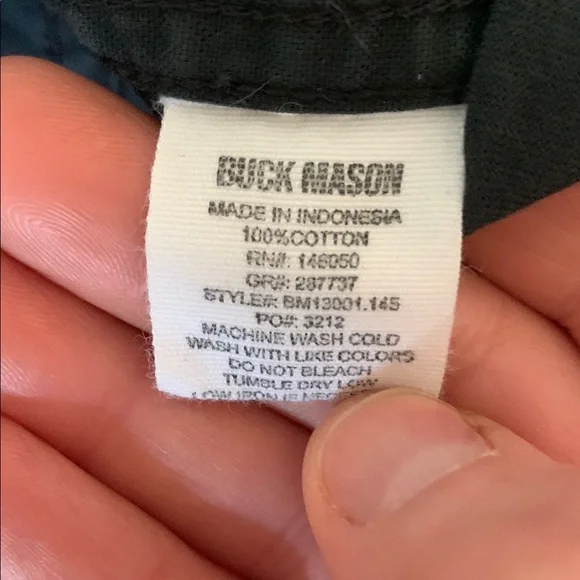 Buck Mason Black Button Down Shirt, Small - Picture 4 of 9